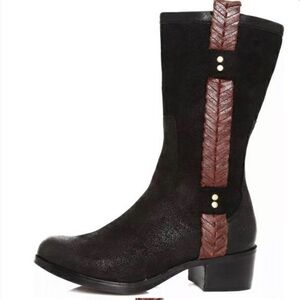 Ugg Jaspan Leather Weave Riding Boots